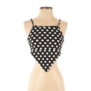 Polka dot open back halter top